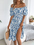 ruffled-hem-floral-puff-sleeve-dress OhSoStyled at Sophia's Style-4